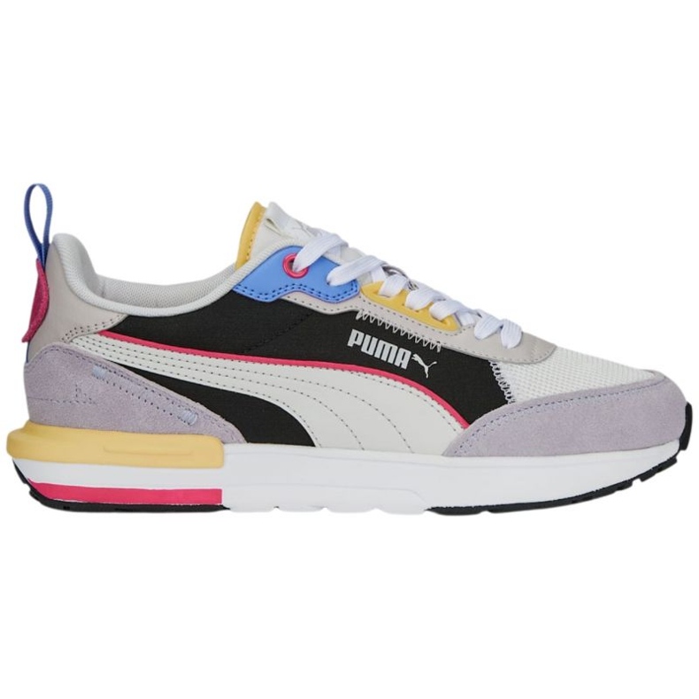 Buty Puma R22 beżowo-czarno-fioletowe 383462 24 wielokolorowe