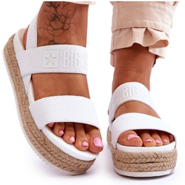 Damskie Sandały Wsuwane Big Star LL274857 Białe