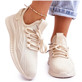 Damskie Wsuwane Sneakersy Big Star LL274714 Beżowe beżowy