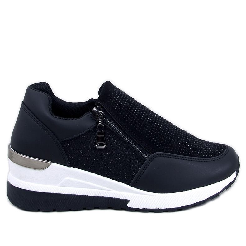 Sneakersy na koturnie Atwood Black czarne