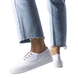 Białe wsuwane trampki Rabican