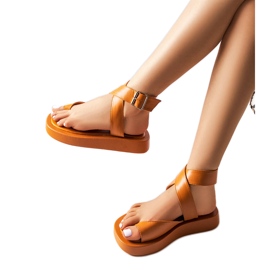 Brązowe sandały na platformie Beauchamp