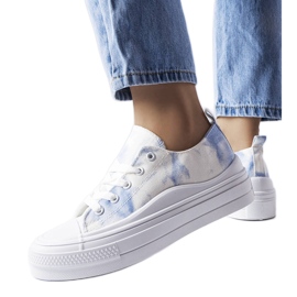 Biało-niebieskie trampki Rocheleau