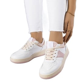 Biało-różowe damskie sneakersy Marcella białe