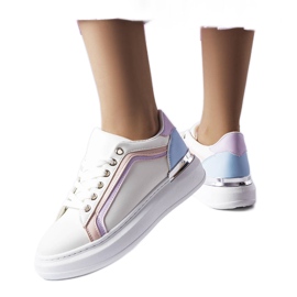 Białe sneakersy na grubej podeszwie Soucy