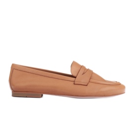 Marco Shoes Loafersy bez podszewki brązowe