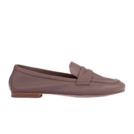 Marco Shoes Loafersy bez podszewki brązowe