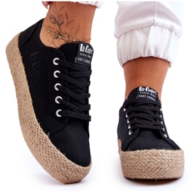 Modne Trampki Z Plecionką Lee Cooper LCW-23-31-1797L Czarne