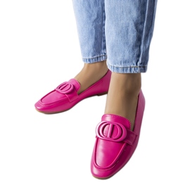 Różowe mokasyny z klamerką Poissonnier