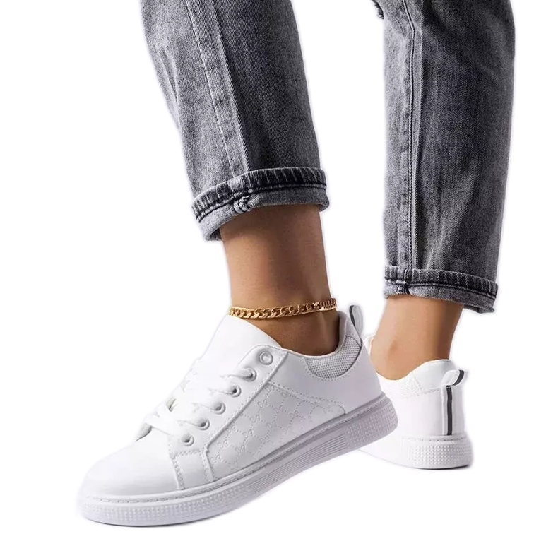 BM Białe sneakersy z tłoczeniem Dreux