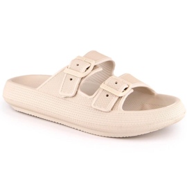 Klapki Big Star W LL274611 INT1863A beżowy