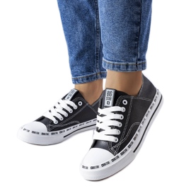 Czarne ażurowe trampki Big Star FF274023