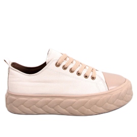 Trampki damskie Winnie BEIGE/BEIGE beżowy