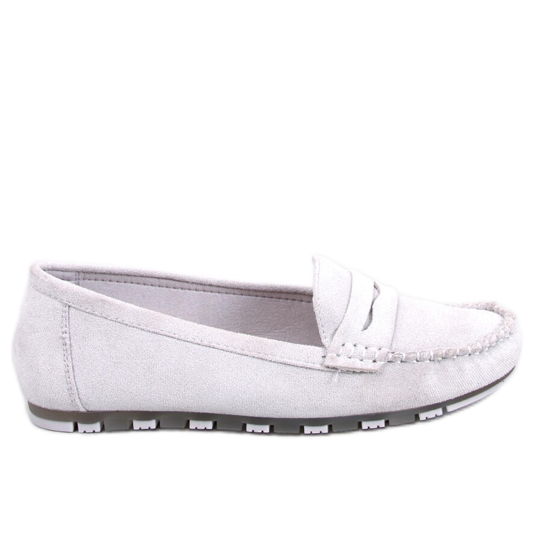 BM Mokasyny damskie zamszowe Anaya Grey szare