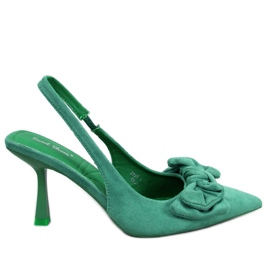 BM Szpilki z odkrytą pięta Shirley Green zielone