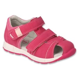 Befado obuwie dziecięce dark pink 170P074 różowe