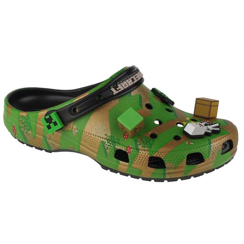 Chodaki Crocs Elevated Minecraft Classic Clog 208472-90H zielone