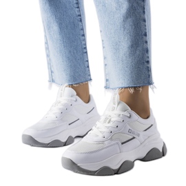 Biało-szare sneakersy Big Star JJ274579 białe