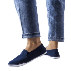 Granatowe elastyczne tenisówki Gaulin niebieskie