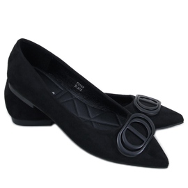 Baleriny z migdałowymi noskami Arte Black czarne