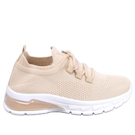Buty sportowe skarpetkowe Caruso Beige beżowy