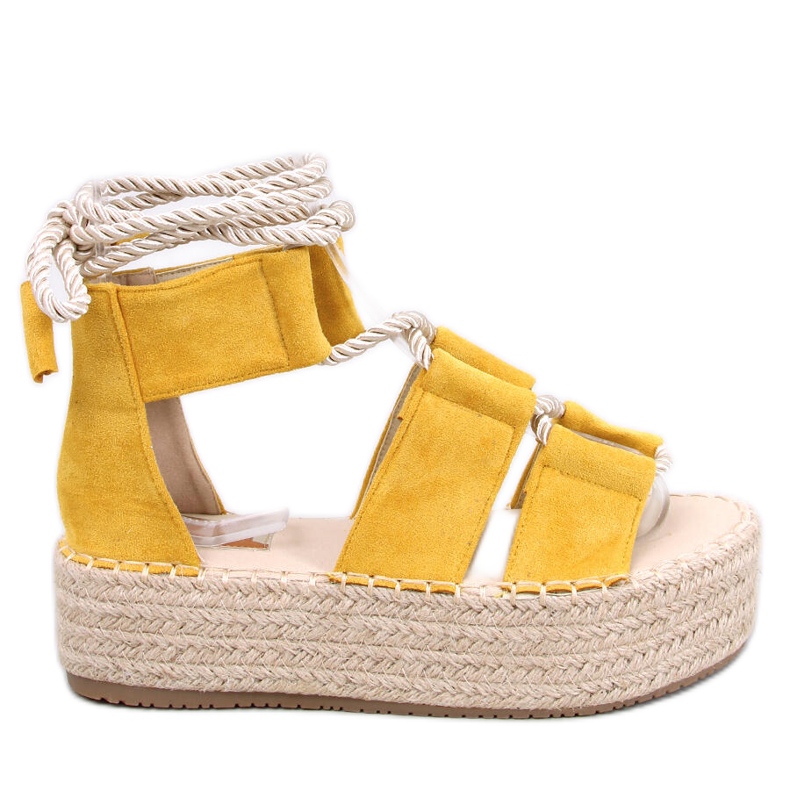 BM Sandałki espadryle Rivera Yellow żółte