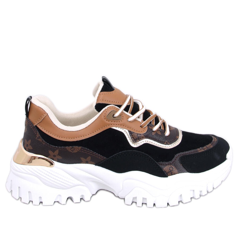 BM Sneakersy na koturnie Nesbit Black czarne