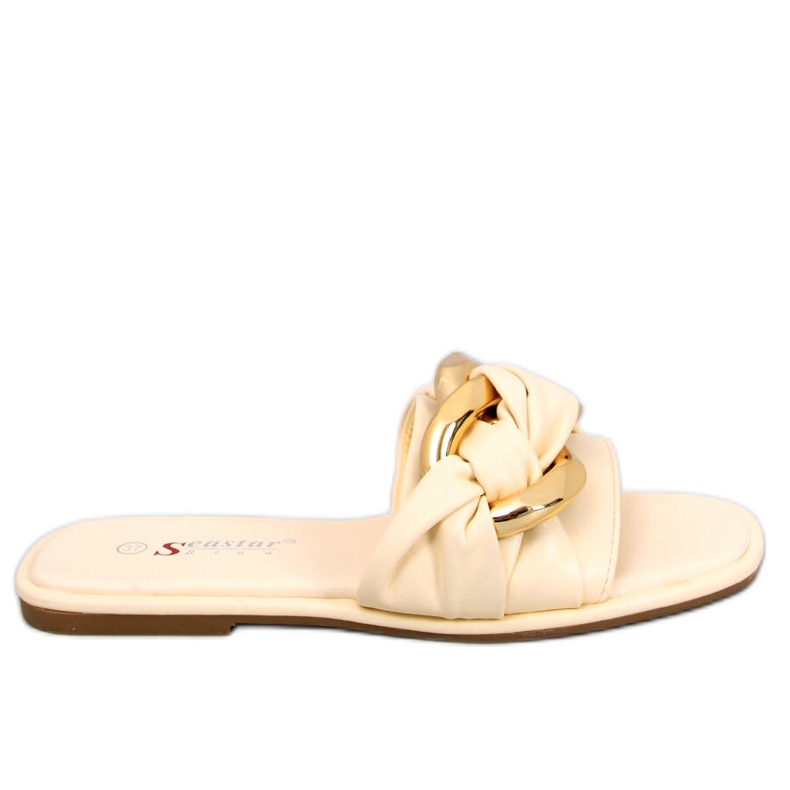 Seastar Klapki z łańcuchem Tobin Yellow żółte