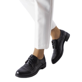 Czarne półbuty LS5379 Black