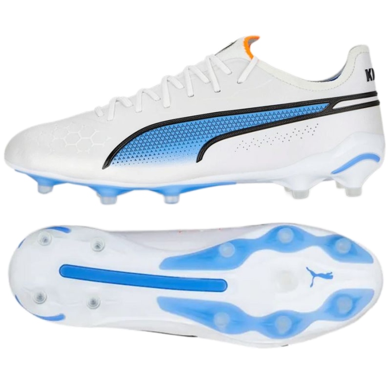 Buty Puma King Ultimate FG/AG M 107097 01 białe białe