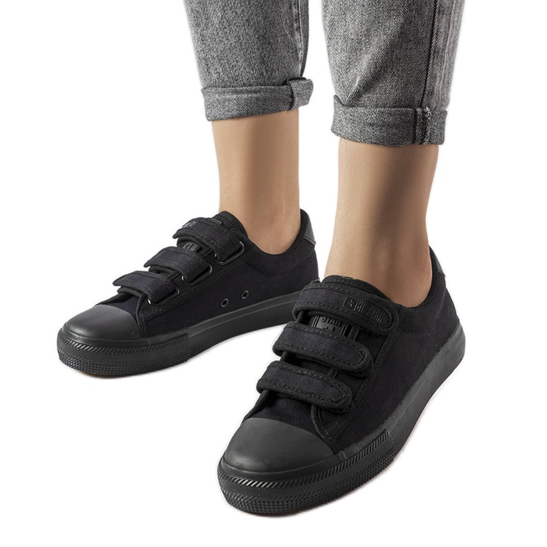 Czarne trampki na rzepy Big Star LL274A204