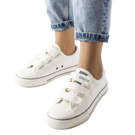 Białe trampki na rzepy Big Star LL274A203