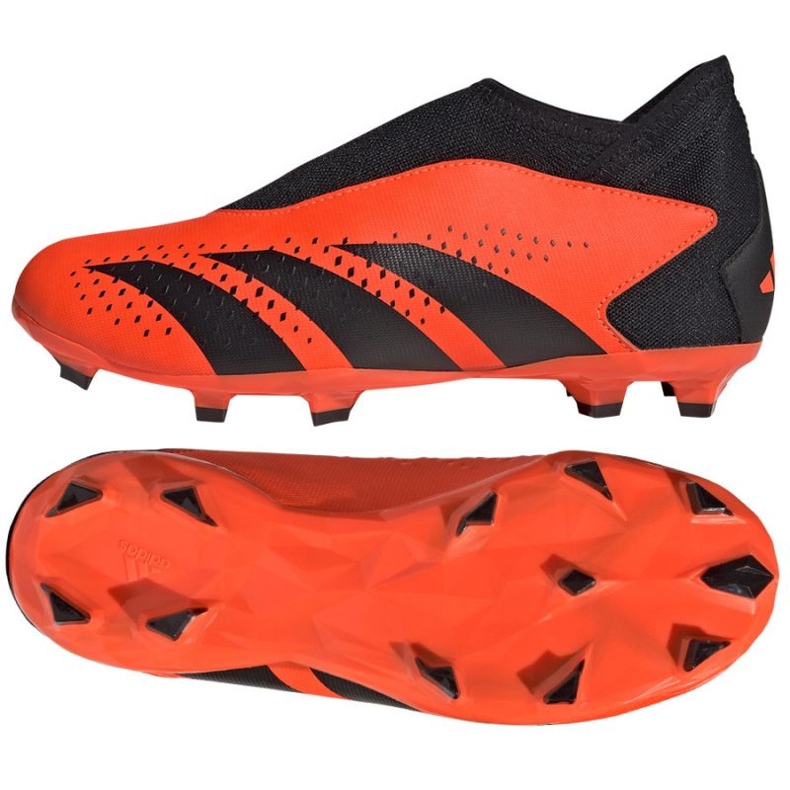 Buty piłkarskie adidas Predator Accuracy.3 Fg Ll Jr GW4607 pomarańcze i czerwienie pomarańczowe