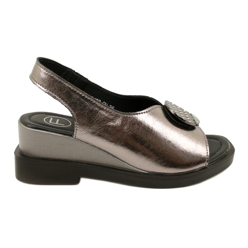 Sandały Na Koturnie Gun Metal Filippo DS4469/23 brązowe