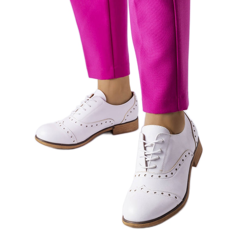 Białe półbuty LS5379 White