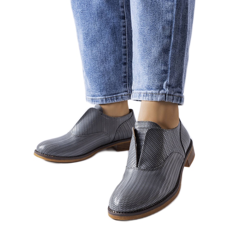 Szare półbuty LS5379 Taupe