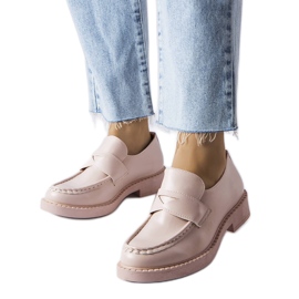 Różowe eleganckie mokasyny Élodie
