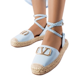 Niebieskie wiązane espadryle Parent