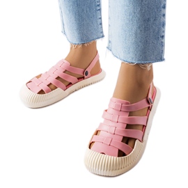Różowe gumowe sandały Canton