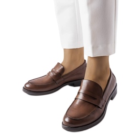 Ciemnobrązowe mokasyny Deich