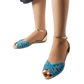 Niebieskie sandały z cyrkoniami Aubrette
