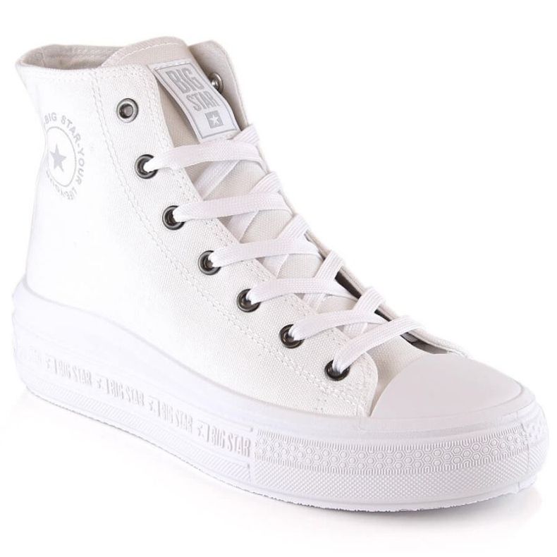 Trampki za kostkę na platformie Big Star W INT1875B białe
