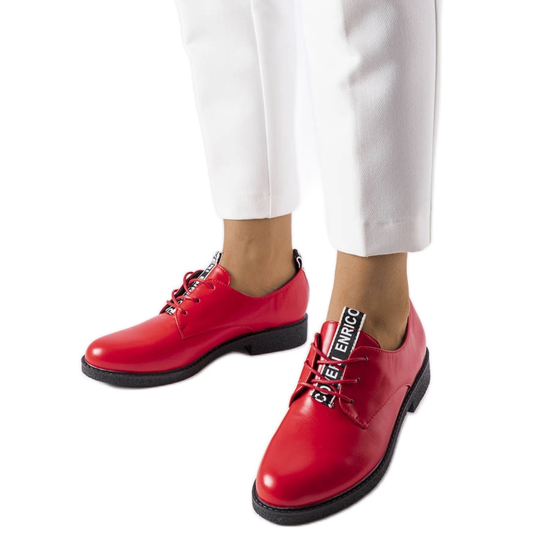 Czerwone półbuty LS5379 Red