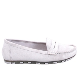 Mokasyny damskie zamszowe Anaya Grey szare