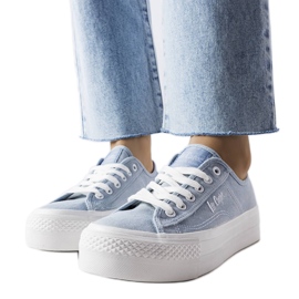 Niebieski trampki Lee Cooper LCW-22-31-0891L niebieskie