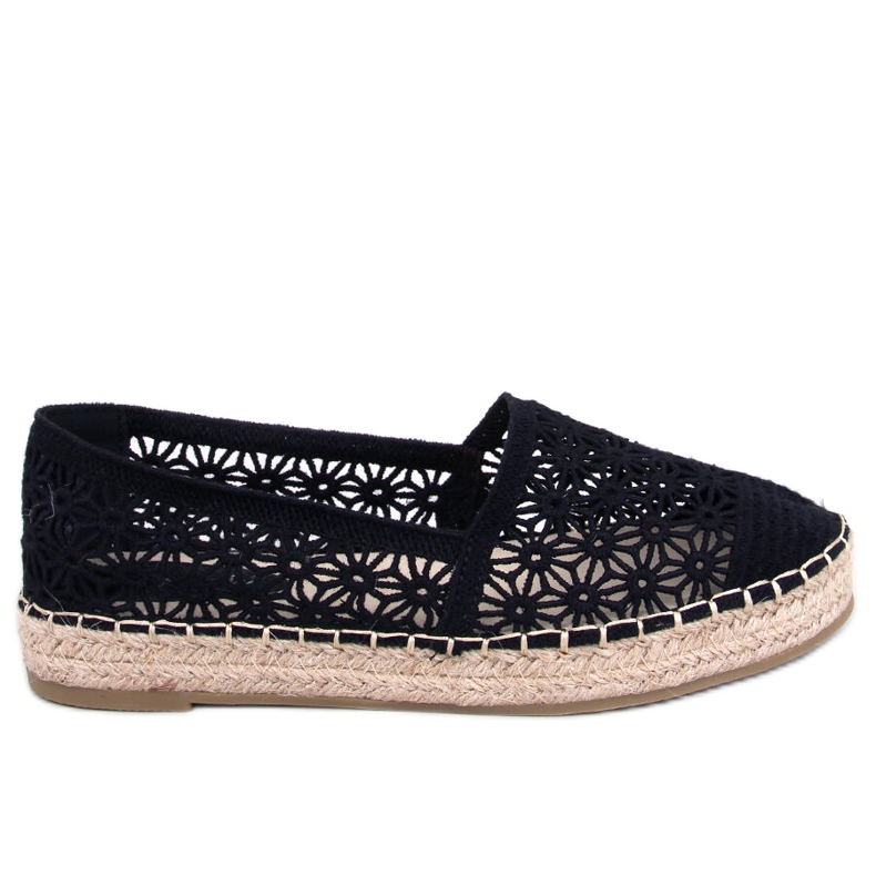 Espadryle ażurowe Terian Black czarne