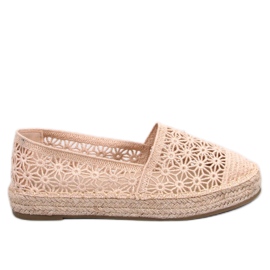 Espadryle ażurowe Terian Beige beżowy