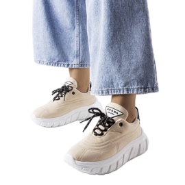 Beżowe sneakersy Aisys beżowy