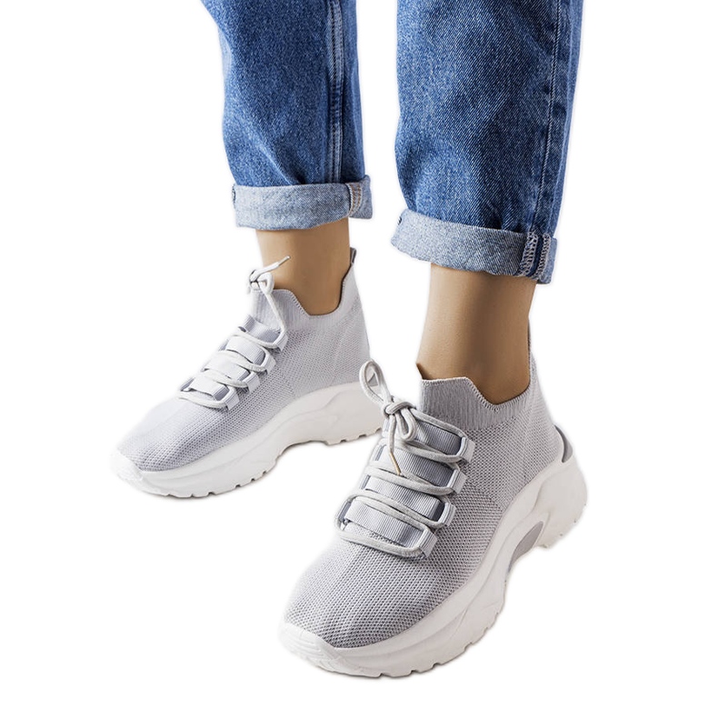 Szare sneakersy Helin