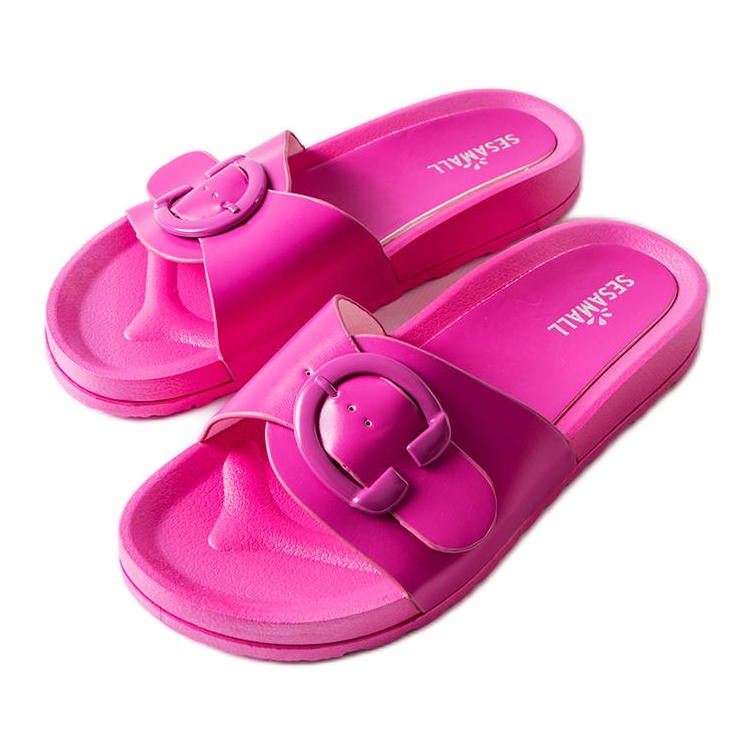 Inna Różowe klapki z klamerką Généreux